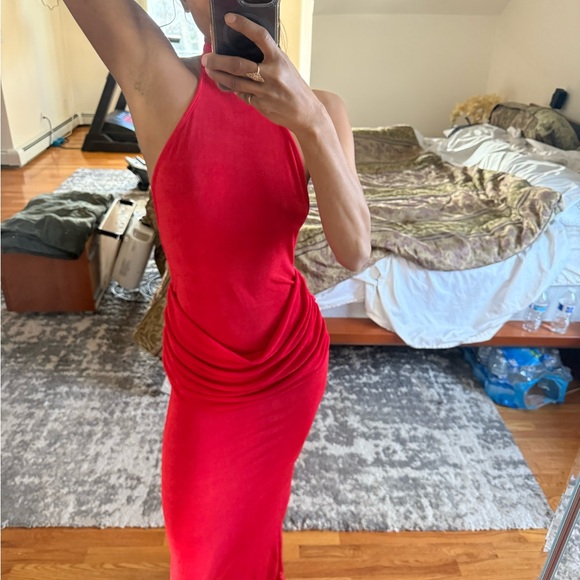 NWT Red Halter maxi Dress like helsa cult Gaia - Picture 6 of 9